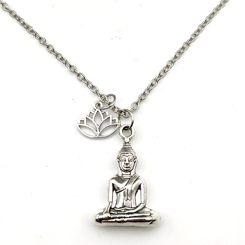 Lotus Flower Pendant Necklace | Elegant Zen Jewellery for Women & Men