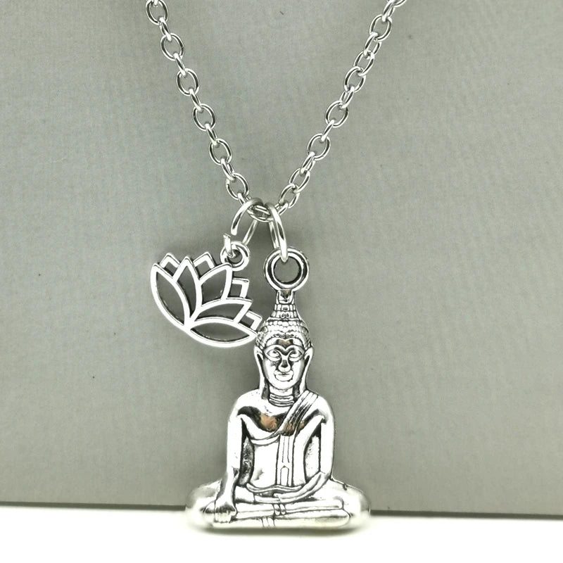 Lotus Flower Pendant Necklace | Elegant Zen Jewellery for Women & Men