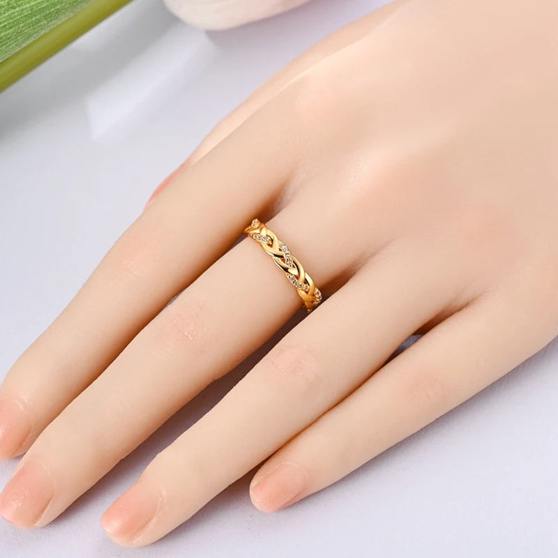 925 Sterling Silver LOVE Wedding Ring | Sparkling Zircon Engagement Ring for Women
