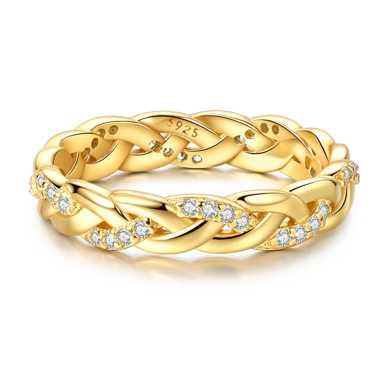 925 Sterling Silver LOVE Wedding Ring | Sparkling Zircon Engagement Ring for Women