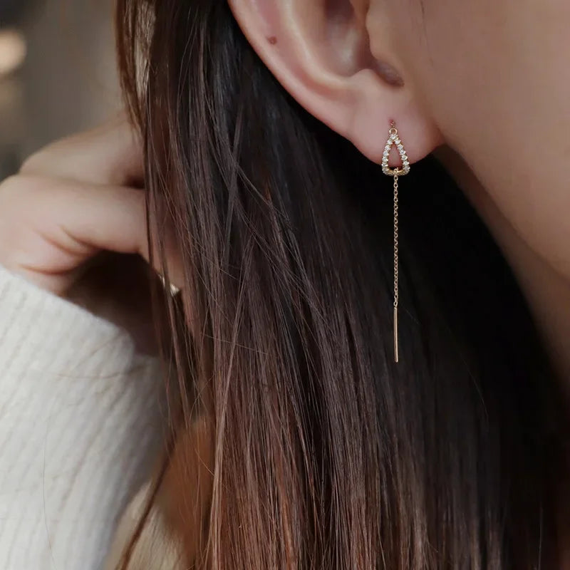 Crystal Threader Drop Earrings