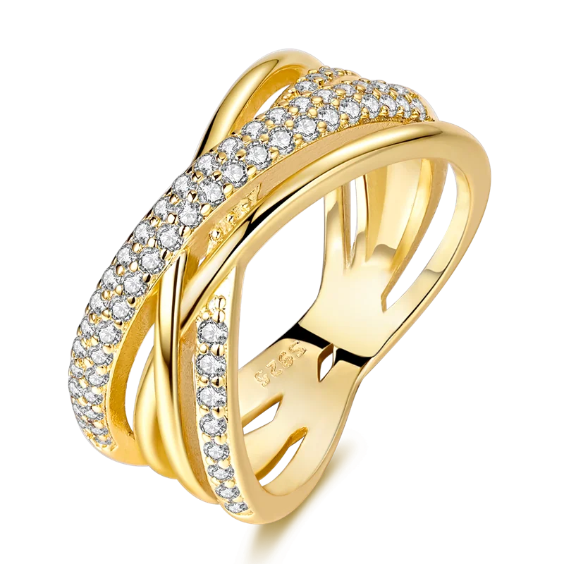925 Sterling Silver LOVE Wedding Ring | Sparkling Zircon Engagement Ring for Women