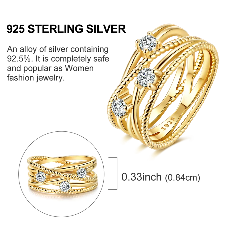 925 Sterling Silver LOVE Wedding Ring | Sparkling Zircon Engagement Ring for Women