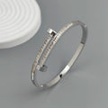 18K Gold-Plated Nail Zircon Waterproof Bracelet – Couple & Wife Gift