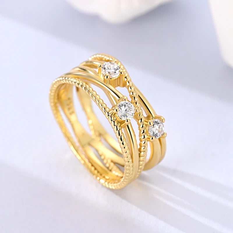 925 Sterling Silver LOVE Wedding Ring | Sparkling Zircon Engagement Ring for Women