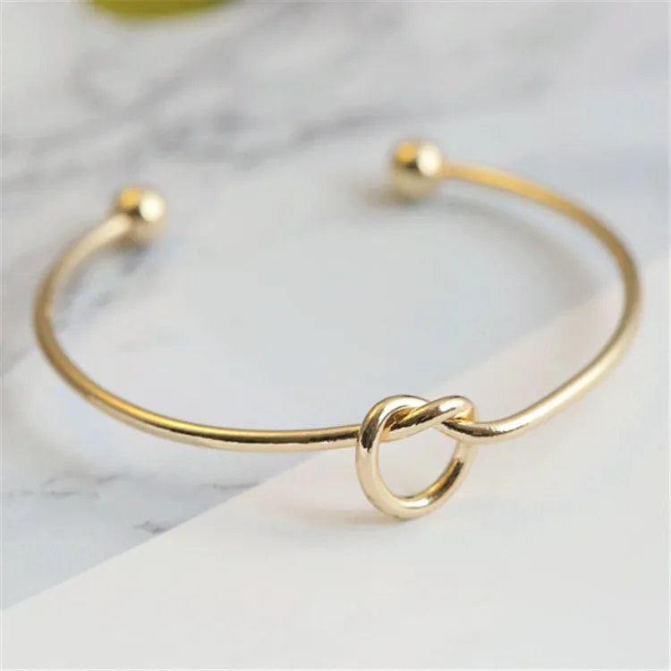 Vintage Woven Twist Stainless Steel Bangle Bracelet – Goth Streetwear