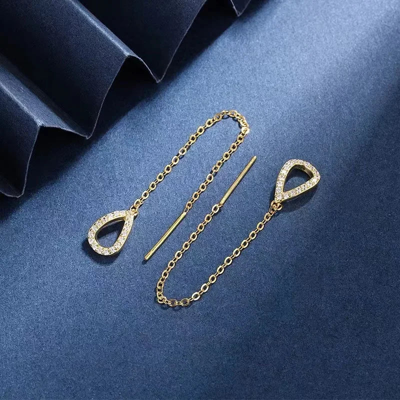 Crystal Threader Drop Earrings