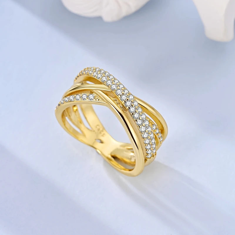 925 Sterling Silver LOVE Wedding Ring | Sparkling Zircon Engagement Ring for Women