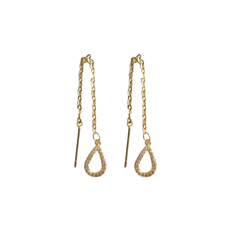 Crystal Threader Drop Earrings