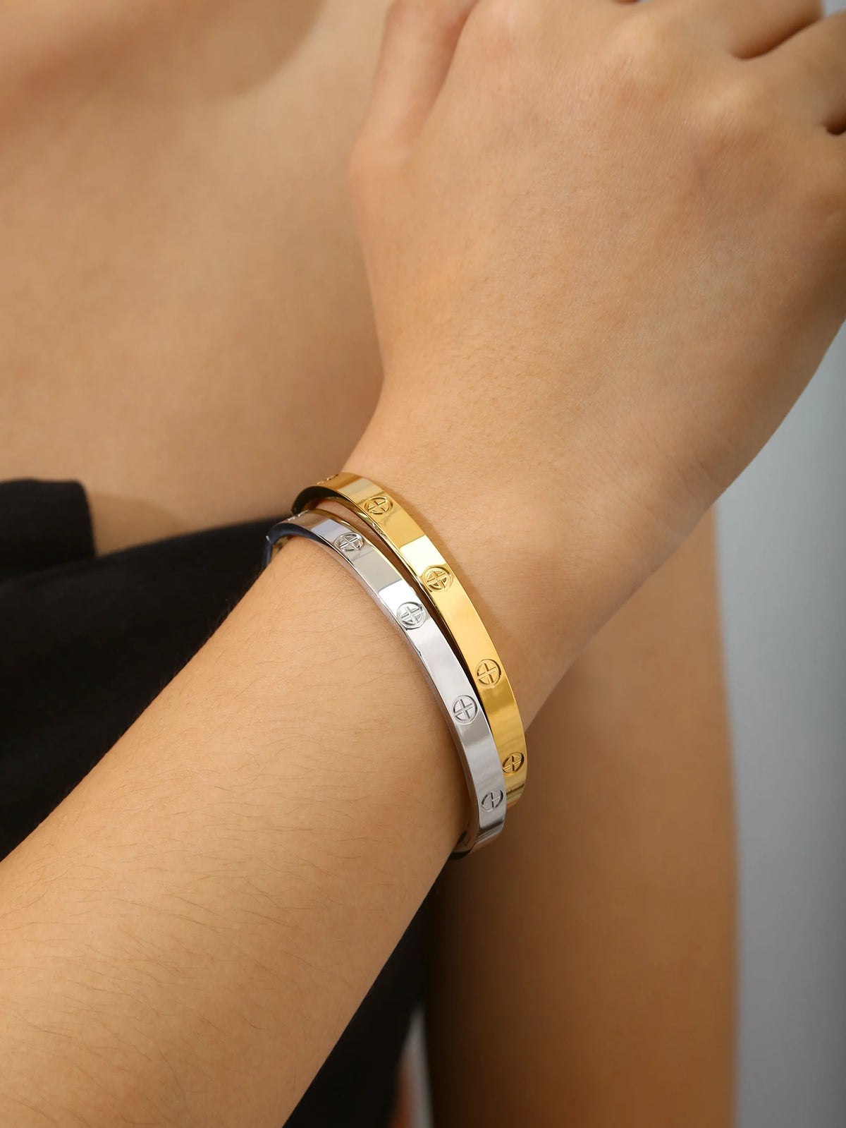 18K Gold-Plated Stainless Steel Ladies' Bracelet