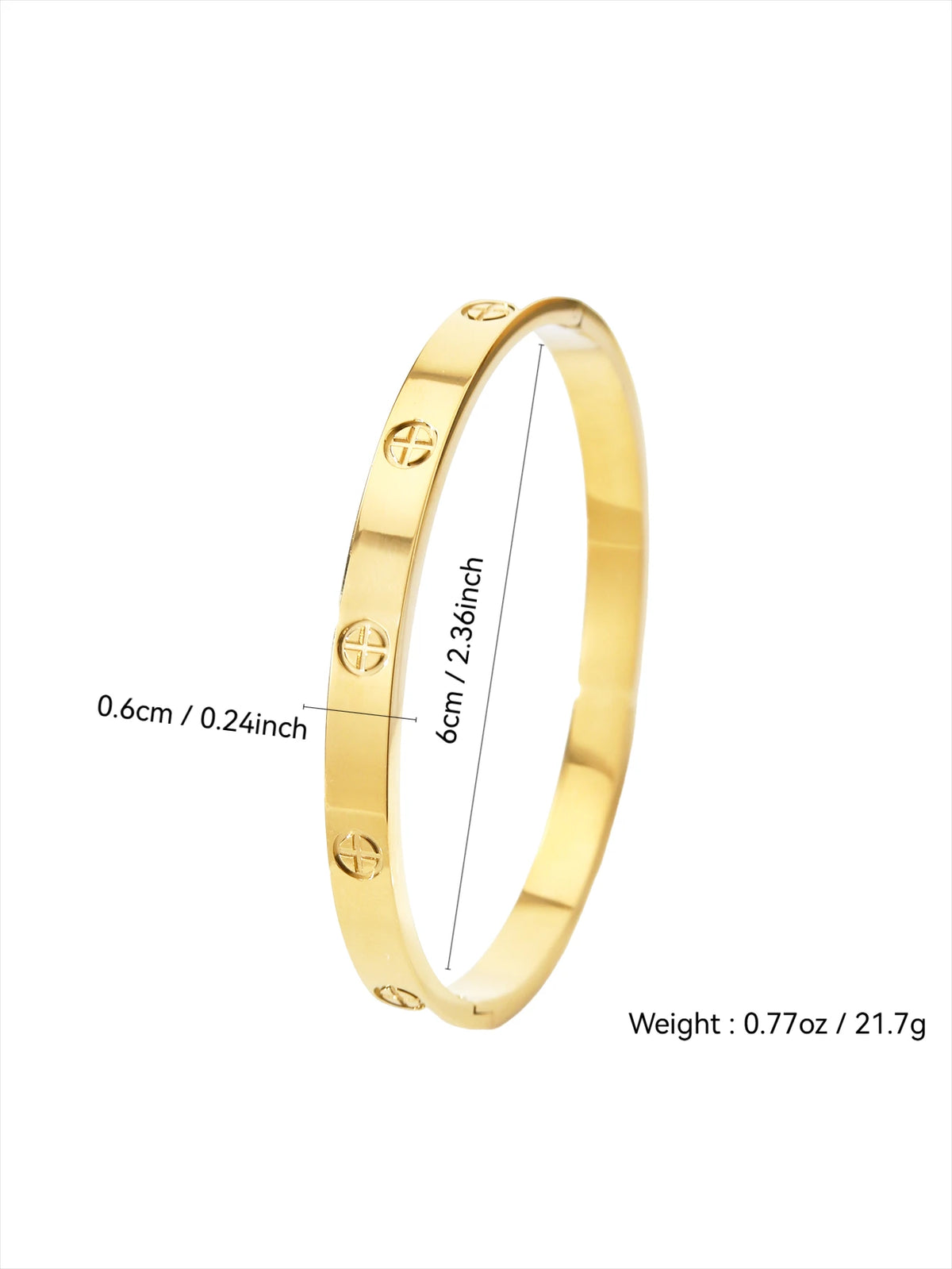 18K Gold-Plated Stainless Steel Ladies' Bracelet