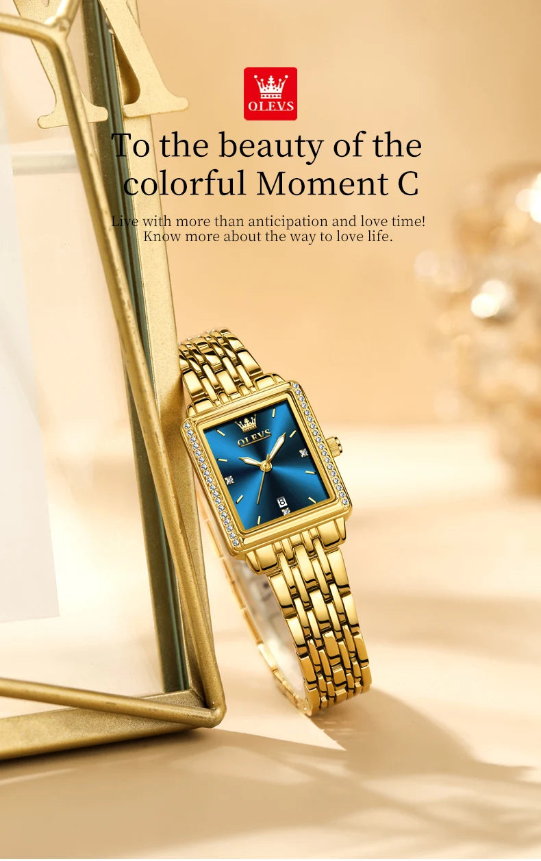 OLEVS 9995 Women's Luxury Quartz Watch | Waterproof, Luminous, Date Display