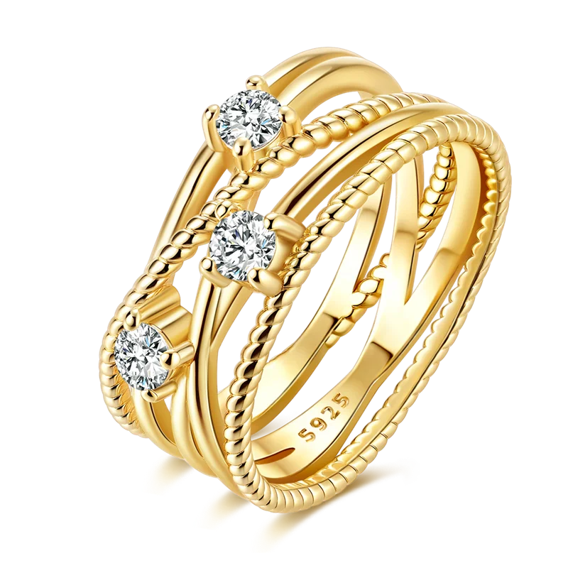 925 Sterling Silver LOVE Wedding Ring | Sparkling Zircon Engagement Ring for Women