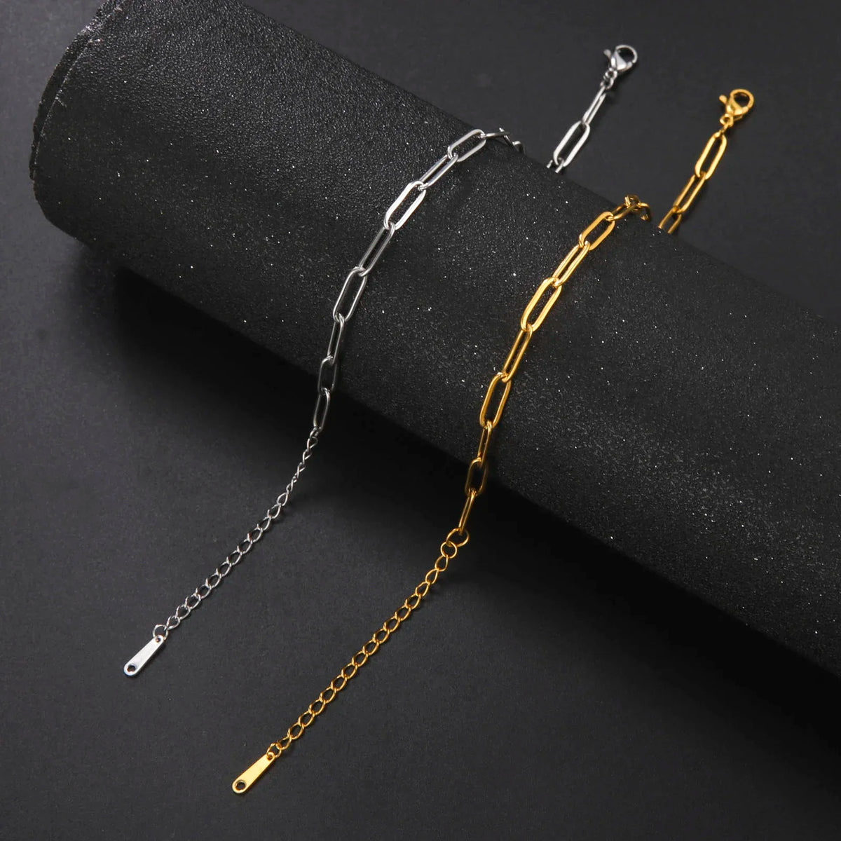 Stainless Steel Paperclip Chain Bracelet for Women