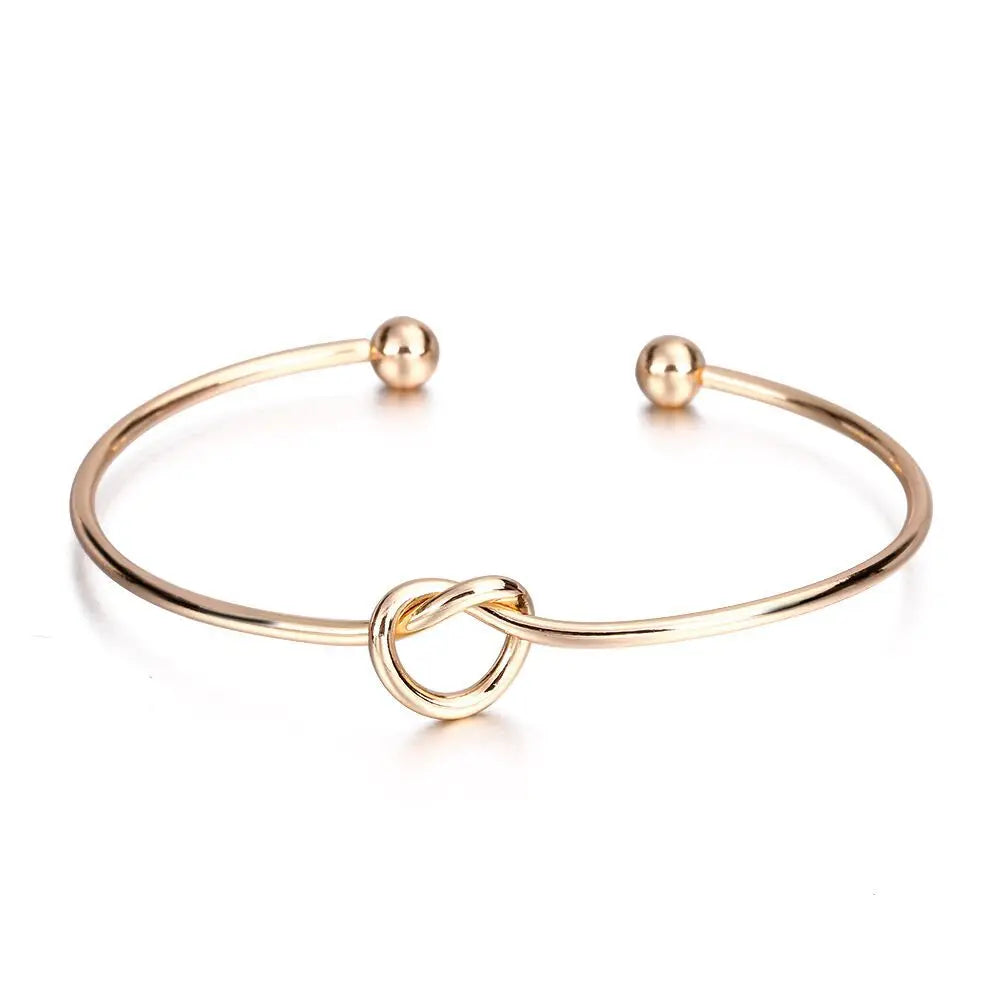 Vintage Woven Twist Stainless Steel Bangle Bracelet – Goth Streetwear
