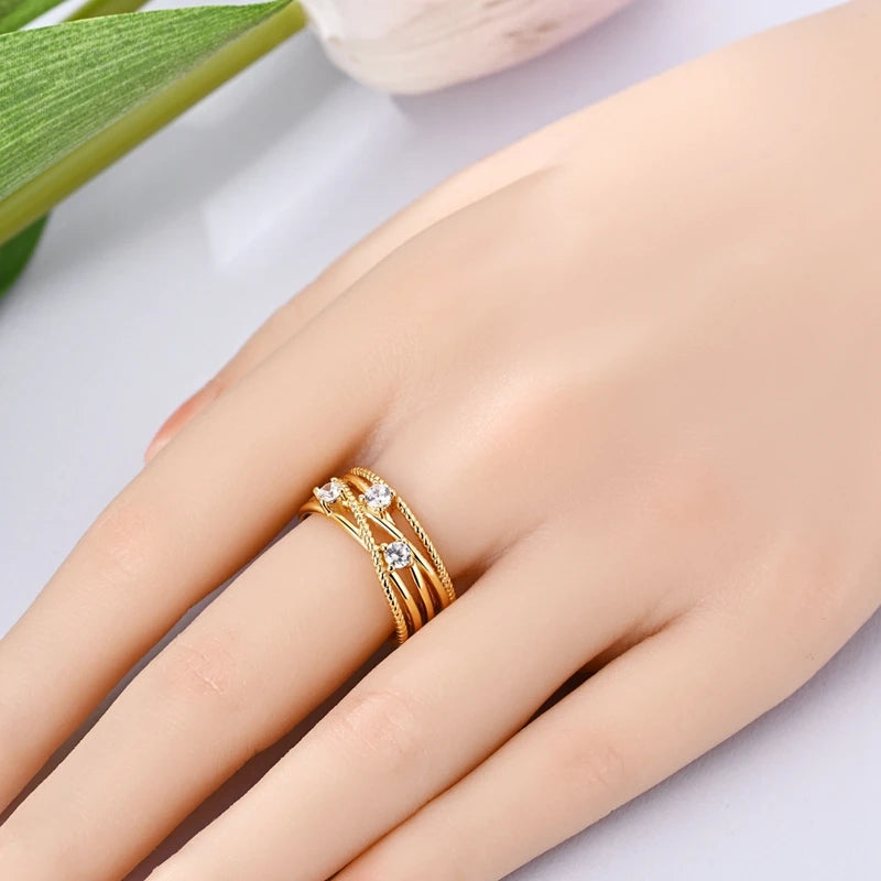 925 Sterling Silver LOVE Wedding Ring | Sparkling Zircon Engagement Ring for Women