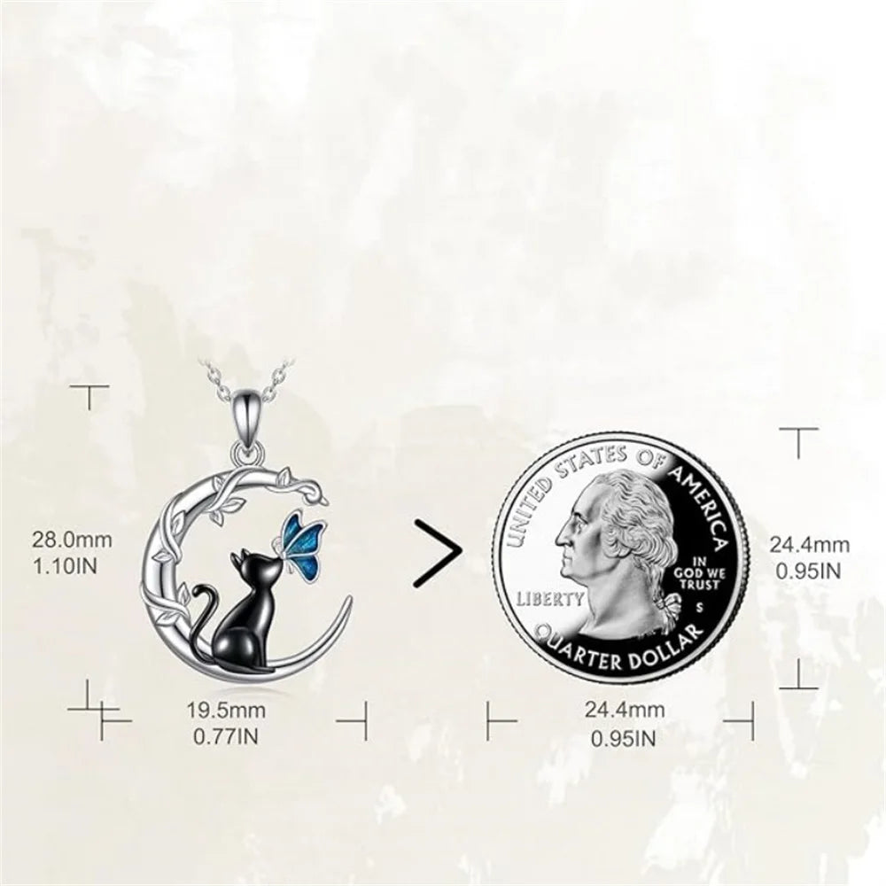 Pendant size comparison with a quarter dollar coin on a white background