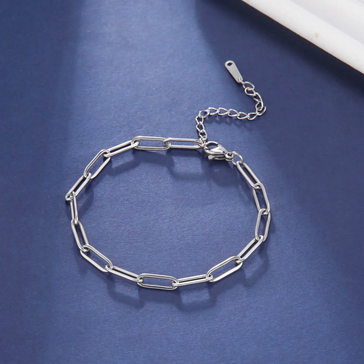 Stainless Steel Paperclip Chain Bracelet for Women